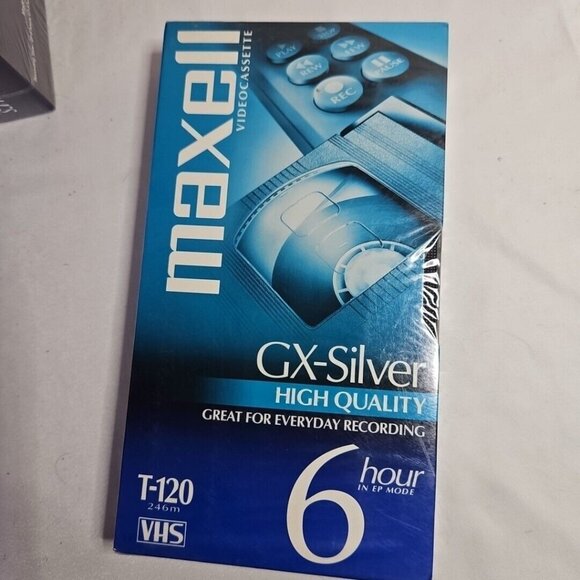 VHS Blank Tape Lot 5 Sony T160 8hr Fuji TDK BASF 6hr T120 Maxell Silver Sealed - Picture 3 of 11